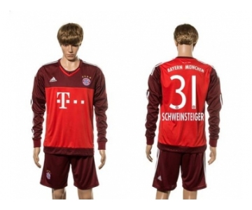 Bayern Munchen #31 Schweinsteiger Goalkeeper Long Sleeves Soccer Club Jersey