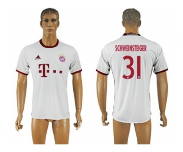 Bayern Munchen #31 Schweinsteiger White Soccer Club Jersey