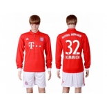 Bayern Munchen #32 Kimmich Home Long Sleeves Soccer Club Jersey