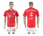 Bayern Munchen #4 Dante Home Soccer Club Jerseys.