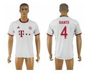 Bayern Munchen #4 Dante White Soccer Club Jersey