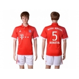 Bayern Munchen #5 Benatia Home Soccer Club Jersey