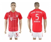 Bayern Munchen #5 Benatia Home Soccer Club Jerseys.