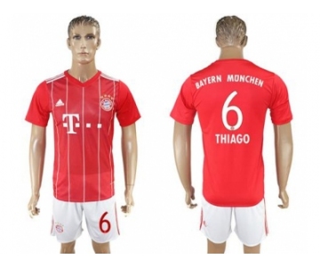 Bayern Munchen #6 Thiago Home Soccer Club Jerseys.