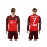 Bayern Munchen #7 Ribery Goalkeeper Long Sleeves Soccer Club Jersey