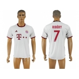 Bayern Munchen #7 Ribery White Soccer Club Jersey