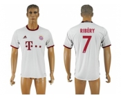 Bayern Munchen #7 Ribery White Soccer Club Jersey