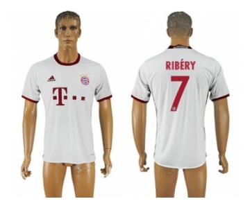 Bayern Munchen #7 Ribery White Soccer Club Jersey