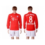 Bayern Munchen #8 Martinez Home Long Sleeves Soccer Club Jerseys