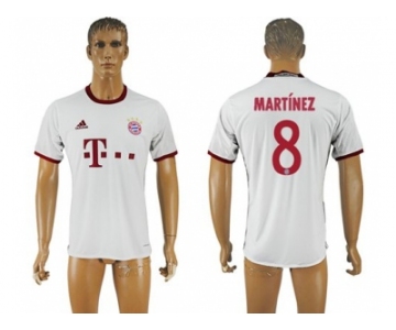 Bayern Munchen #8 Martinez White Soccer Club Jersey