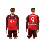 Bayern Munchen #9 Lewandowski Goalkeeper Long Sleeves Soccer Club Jersey