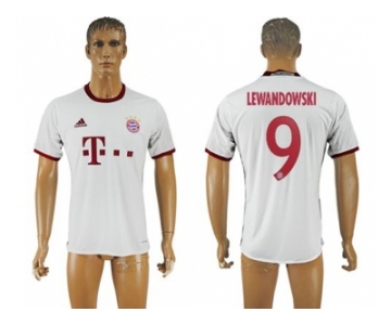 Bayern Munchen #9 Lewandowski White Soccer Club Jersey