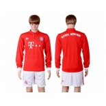 Bayern Munchen Blank Home Long Sleeves Soccer Club Jersey