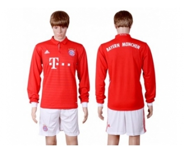 Bayern Munchen Blank Home Long Sleeves Soccer Club Jerseys