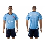 Bayern Munchen Blank Light Blue Goalkeeper Soccer Club Jersey