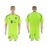 Bayern Munchen Blank Shiny Green Goalkeeper Soccer Club Jerseys