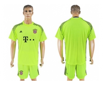 Bayern Munchen Blank Shiny Green Goalkeeper Soccer Club Jerseys