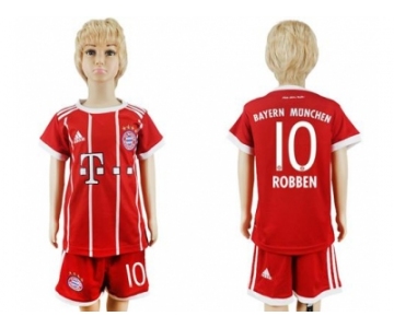 Bayern Munchen #10 Robben Home Kid Soccer Club Jersey