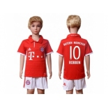 Bayern Munchen #10 Robben Home Kid Soccer Club Jerseys