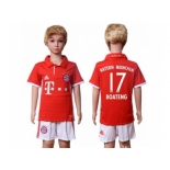 Bayern Munchen #17 Boateng Home Kid Soccer Club Jersey