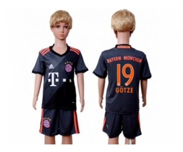 Bayern Munchen #19 Gotze Away Kid Soccer Club Jersey