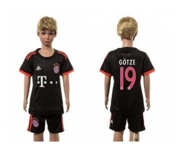 Bayern Munchen #19 Gotze SEC Away Kid Soccer Club Jersey