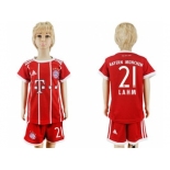 Bayern Munchen #21 Lahm Home Kid Soccer Club Jersey