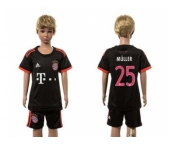 Bayern Munchen #25 Muller SEC Away Kid Soccer Club Jersey