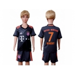 Bayern Munchen #7 Ribery Away Kid Soccer Club Jersey