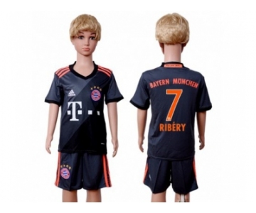 Bayern Munchen #7 Ribery Away Kid Soccer Club Jersey