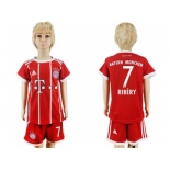 Bayern Munchen #7 Ribery Home Kid Soccer Club Jersey