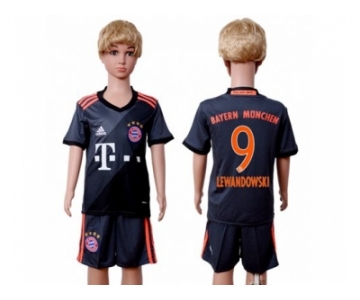 Bayern Munchen #9 Lewandowski Away Kid Soccer Club Jersey