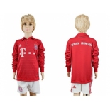 Bayern Munchen Blank Home Long Sleeves Kid Soccer Club Jersey