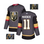 Adidas Vegas Golden Knights #11 Curtis McKenzie Authentic Gray Fashion Gold NHL Jersey