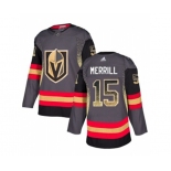 Adidas Vegas Golden Knights #15 Jon Merrill Authentic Black Drift Fashion NHL Jersey