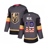 Adidas Vegas Golden Knights #18 James Neal Authentic Gray USA Flag Fashion NHL Jersey