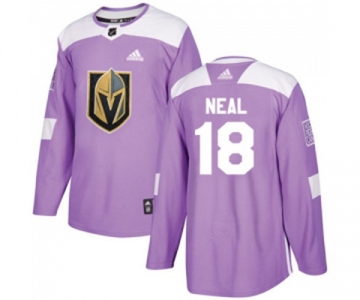 Adidas Vegas Golden Knights #18 James Neal Authentic Purple Fights Cancer Practice NHL Jersey