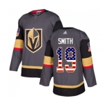 Adidas Vegas Golden Knights #19 Reilly Smith Authentic Gray USA Flag Fashion NHL Jersey