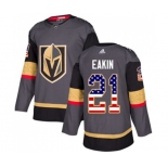 Adidas Vegas Golden Knights #21 Cody Eakin Authentic Gray USA Flag Fashion NHL Jersey