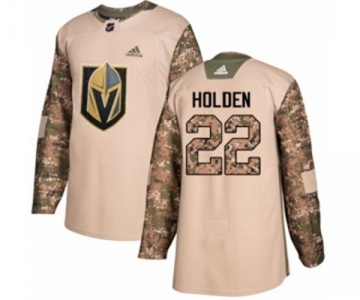 Adidas Vegas Golden Knights #22 Nick Holden Authentic Camo Veterans Day Practice NHL Jersey