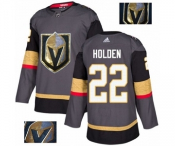 Adidas Vegas Golden Knights #22 Nick Holden Authentic Gray Fashion Gold NHL Jersey