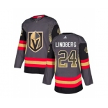 Adidas Vegas Golden Knights #24 Oscar Lindberg Authentic Black Drift Fashion NHL Jersey