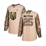 Adidas Vegas Golden Knights #25 Stefan Matteau Authentic Camo Veterans Day Practice NHL Jersey