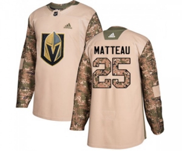 Adidas Vegas Golden Knights #25 Stefan Matteau Authentic Camo Veterans Day Practice NHL Jersey