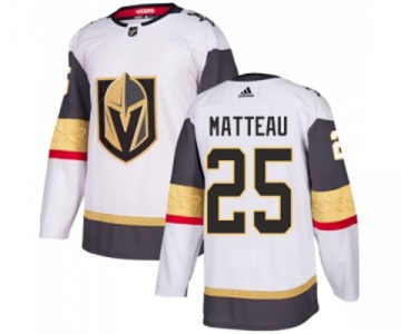 Adidas Vegas Golden Knights #25 Stefan Matteau Authentic White Away NHL Jersey