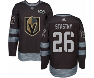 Adidas Vegas Golden Knights #26 Paul Stastny Authentic Black 1917-2017 100th Anniversary NHL Jersey