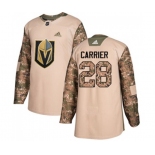 Adidas Vegas Golden Knights #28 William Carrier Authentic Camo Veterans Day Practice NHL Jersey