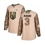 Adidas Vegas Golden Knights #3 Brayden McNabb Authentic Camo Veterans Day Practice NHL Jersey