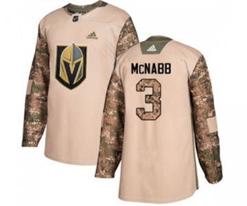 Adidas Vegas Golden Knights #3 Brayden McNabb Authentic Camo Veterans Day Practice NHL Jersey