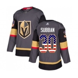 Adidas Vegas Golden Knights #30 Malcolm Subban Authentic Gray USA Flag Fashion NHL Jersey